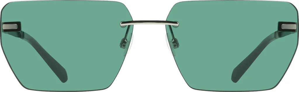 Lunettes de soleil homme métal pour conduite : verres verts contrastés
