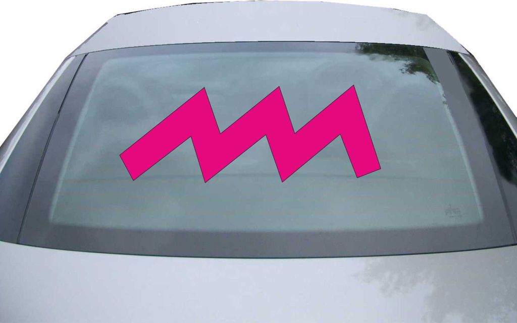 Indigos UG - Aufkleber Heckscheibe & Motorklappe DE2939 - pink - 600x225 mm - Wasser Sternzeichen - Auto Scheiben Fenster Heckklappe Tuning Racing ...