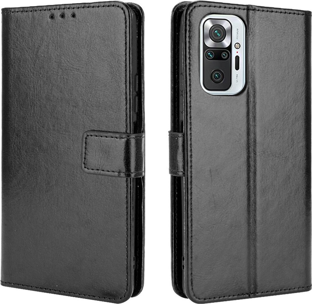 Leder Handyhülle Klapp Schale Cover Für Xiaomi Redmi Note 11T Pro 5G Schutzhülle Schwarz