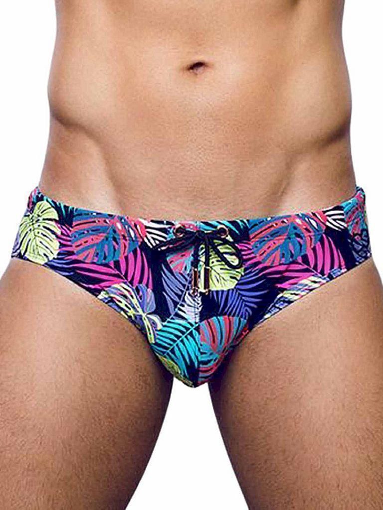 2Eros Print Swimwear Brief Monstera Black L