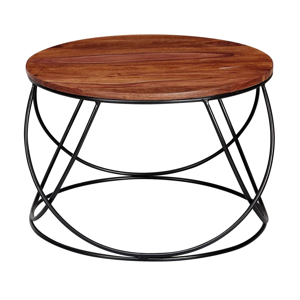 Table basse massive durable et stable en Sheesham pour votre salon - 6