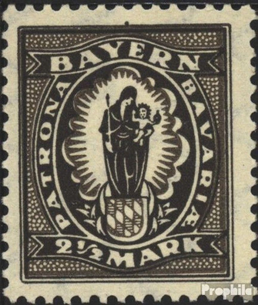 Briefmarken Bayern 1920 Mi 191 postfrisch Abschiedsserie
