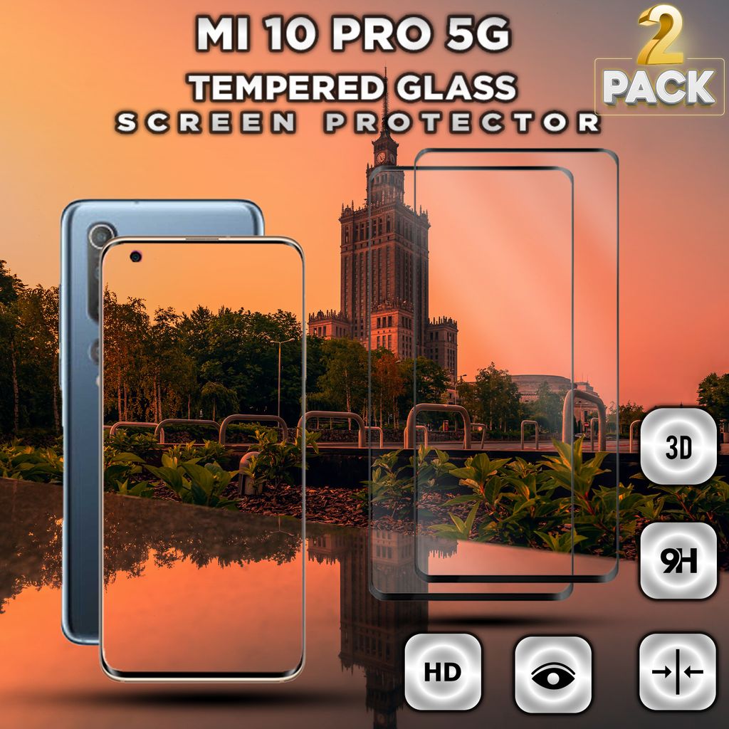 2-Pack Xiaomi MI 10 PRO 5G - Gehärtetes Glas 9H - Hochwertiger 3D-Displayschutz