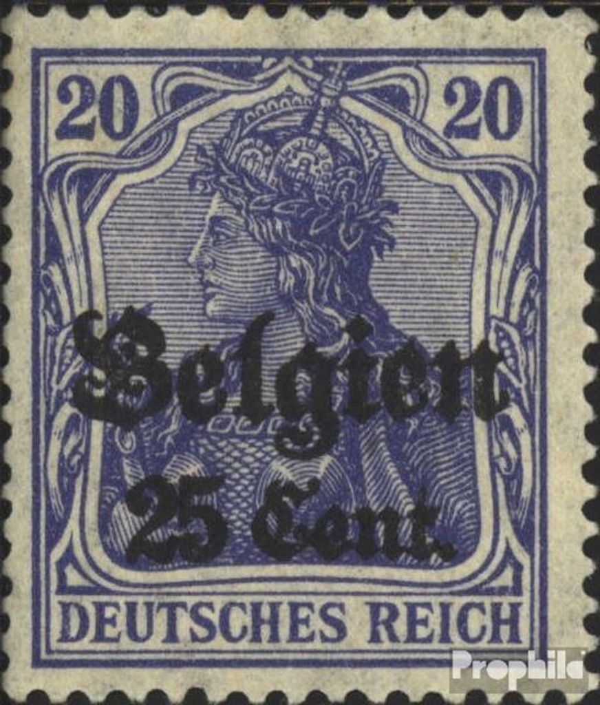 Briefmarken Dt. Landespost in Belgien 1916 Mi 18c postfrisch Germania