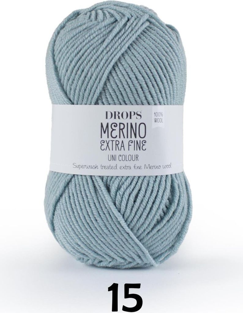 Drops Merino Extra Fine Uni Colour 15 Light Sea Green Strickgarn