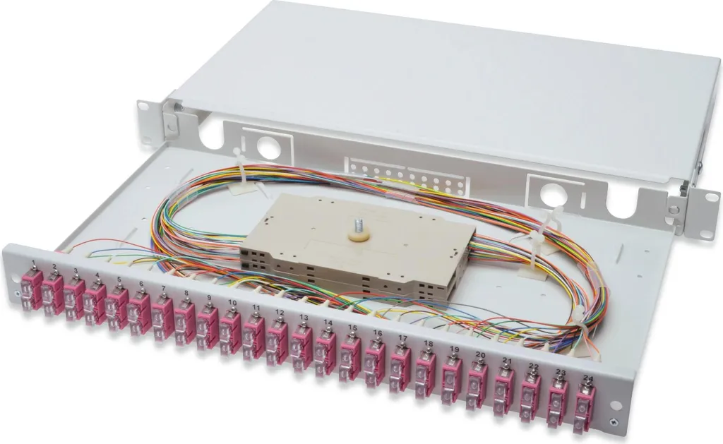 Tiroir optique 1U équipé 24 SC Duplex OM4 pour brassage haute performance
