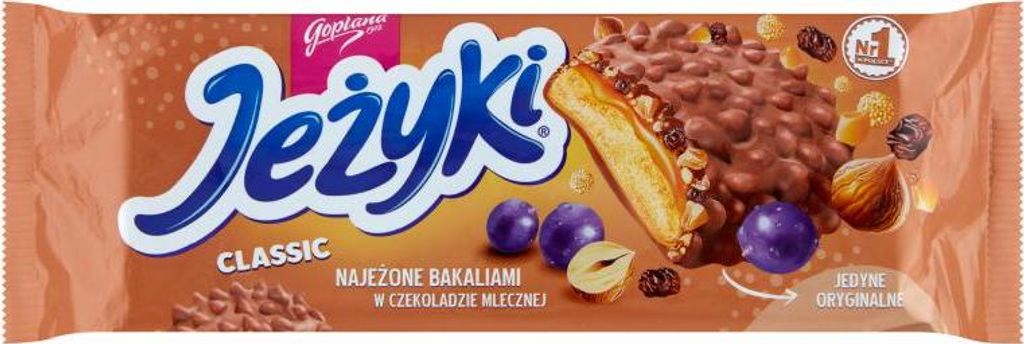 Jeżyki Classic Ciastka w Czekoladzie Mlecznej z Bakaliami - Zdjęcie produktu 
