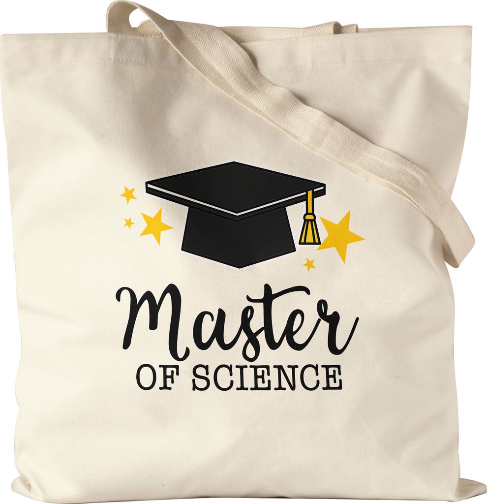 Master of Science Jutebeutel Stoffbeutel Canvas Abschluss Geschenk Studium Absolvent Masterabschluss Studium Uni