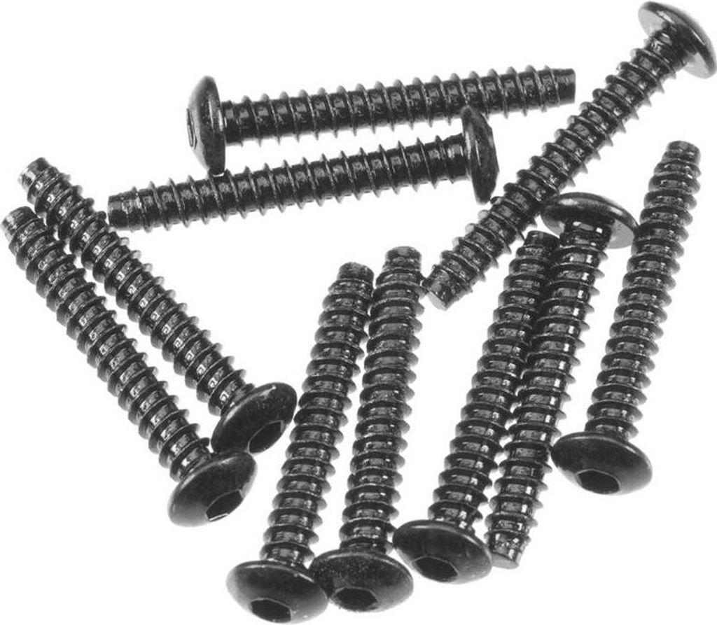 Axial AXA0439 Hex Sckt Tapping Butto Hd M3x20mm Blk (10)