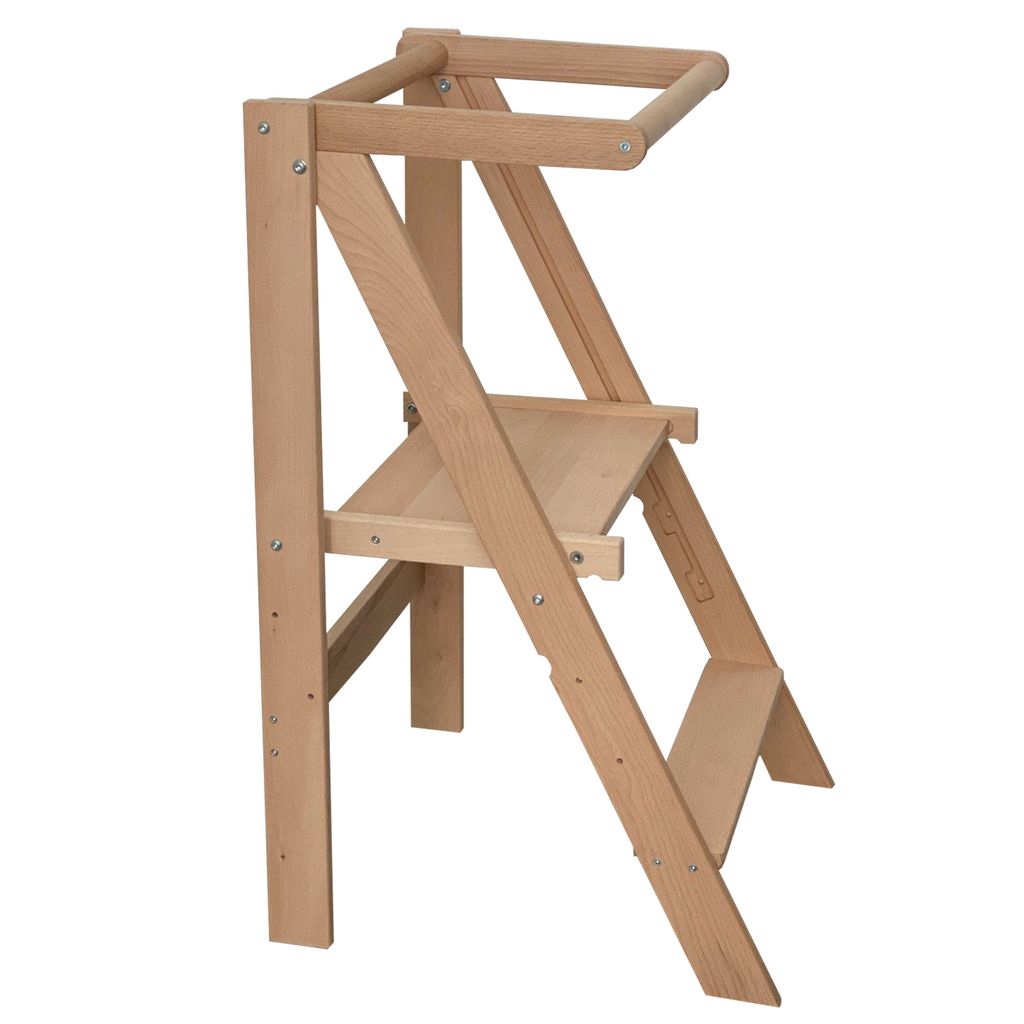 Lernturm Lerntower Tritthocker Buche Massivholz