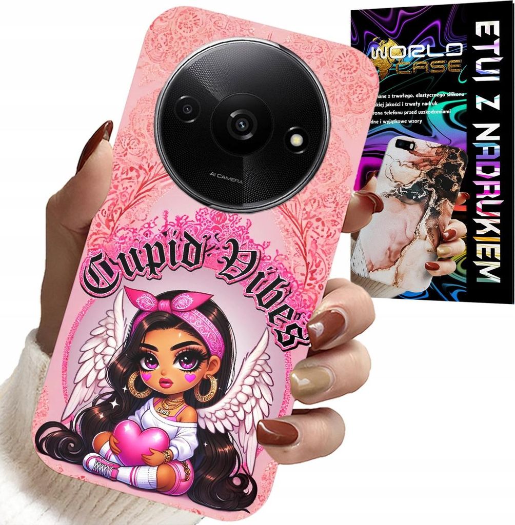 Hülle Für Xiaomi Redmi A3 - Amor Vibes Mit Niedlichen Engelsrückseiten