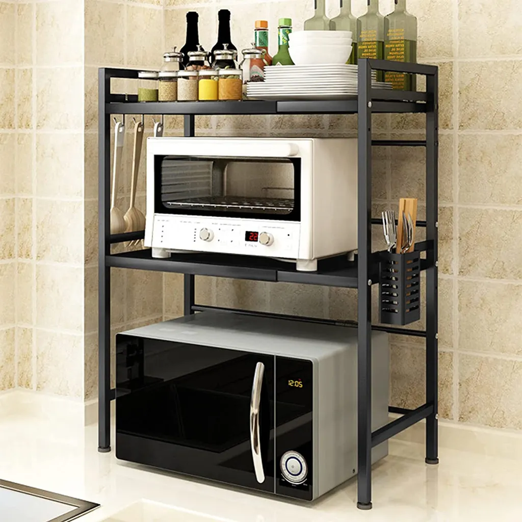 Support Micro-ondes pour Organiser une Cuisine Encombrée et Petite