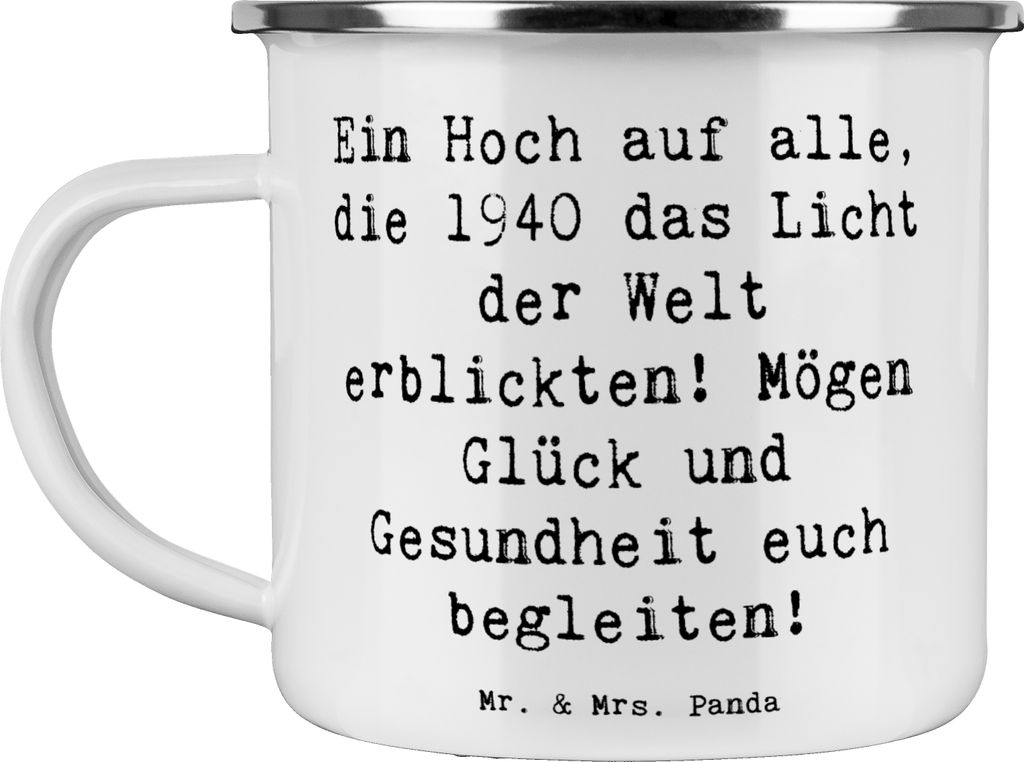 Mr. & Mrs. Panda Blechtasse Spruch 1940 Geburtstag - Weiß - Geschenk, Happy Birthday, Liebevolle Geschenke, Geburtstagsgeschenk, Glückwunsch, Gr...