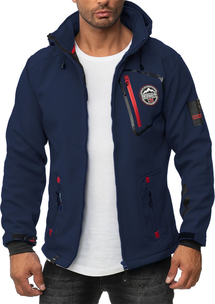 Geographical Norway Herren Softshelljacke Funktions-Outdoor-Jacke, TELEMAQUE, Royalblau, Größe L