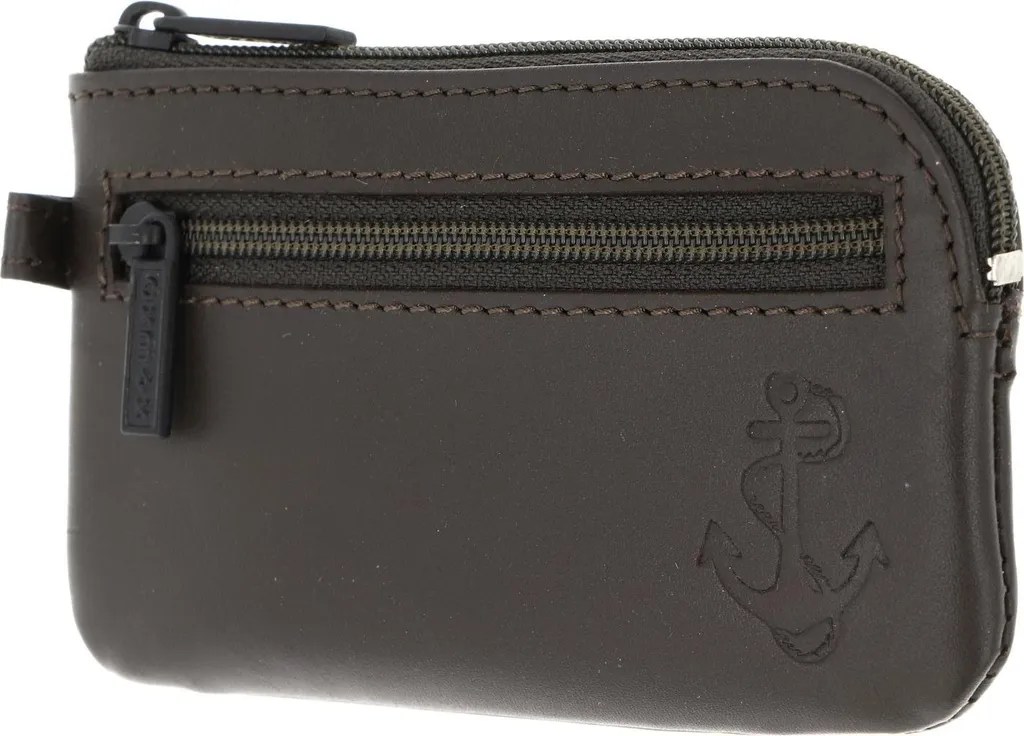 Custodia Chiavi Oxmox Freedom Anchor Pelle Marrone | Portamonete Zip