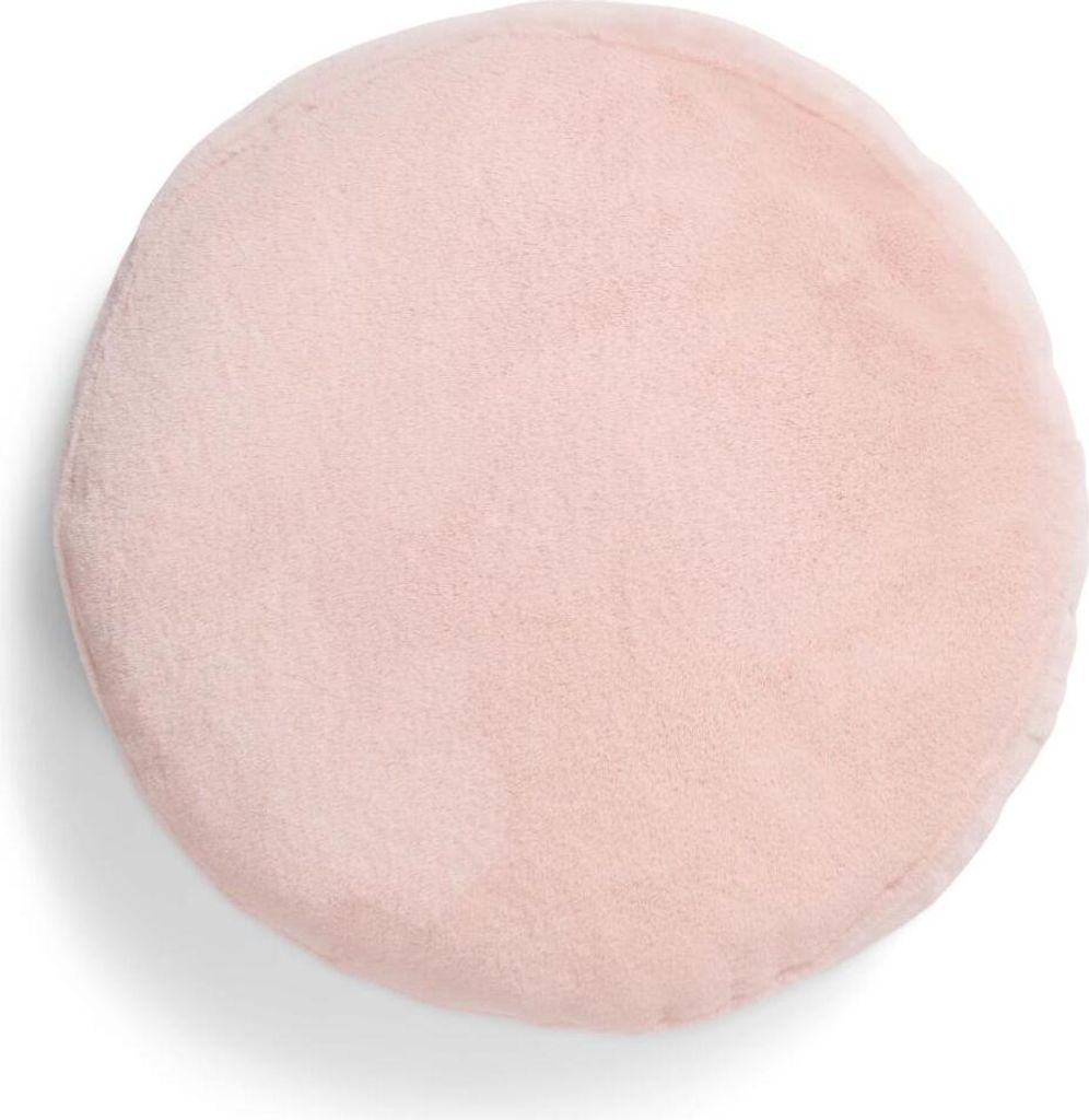 Essenza Kunstfell Zierkissen Mads Furry Farbe Rose Größe 45 cm round