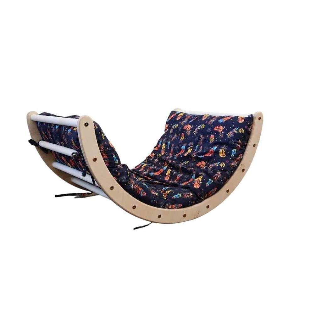 All4Baby Matratze für Kletterbogen Emil M - Farbe: Brown, Climb Up Toys:Feather Pattern