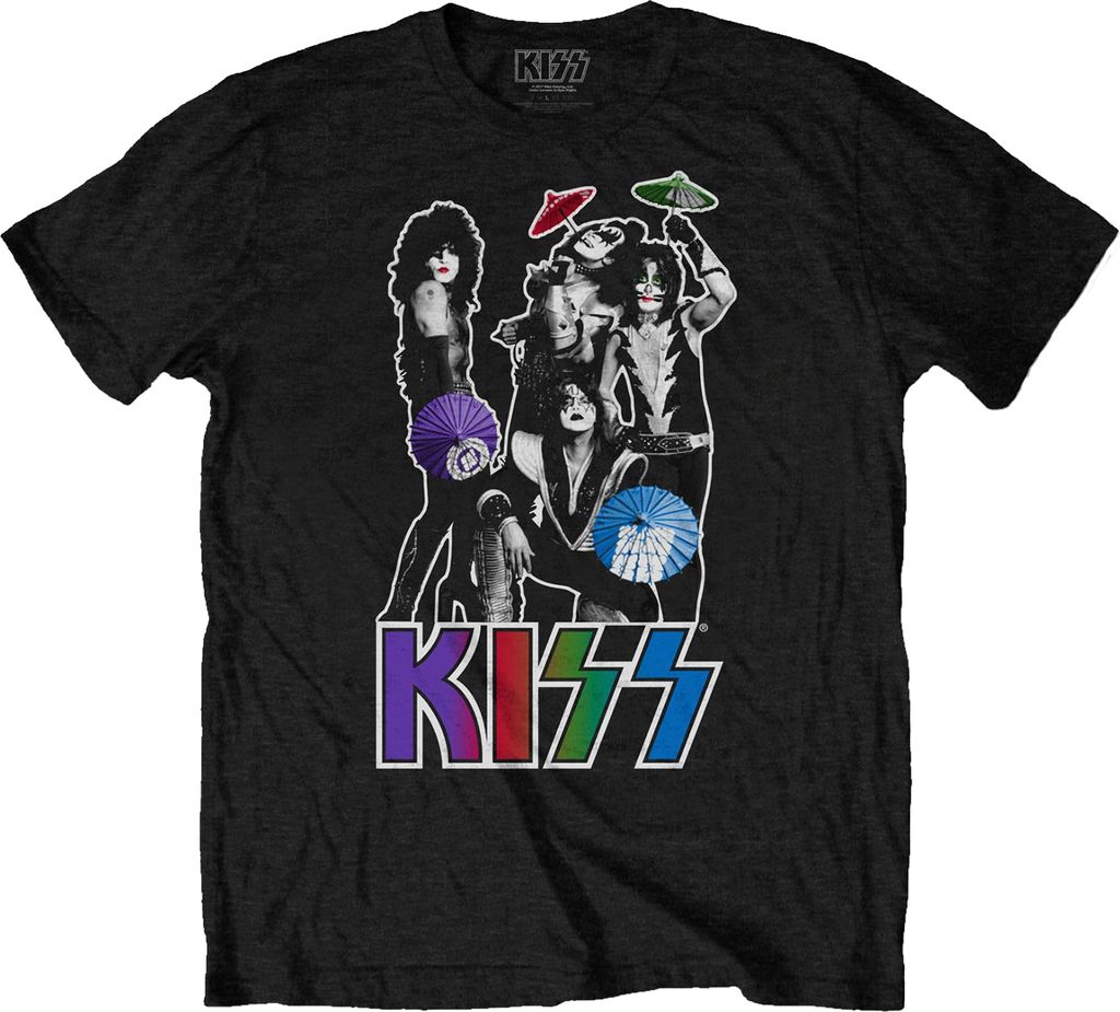 Kiss - T-Shirt für Herren/Damen Uni RO3507 (M) (Schwarz)