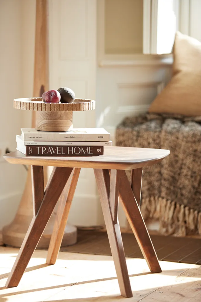 Petite table bois acacia stable et durable pour petits espaces 44cm - 9