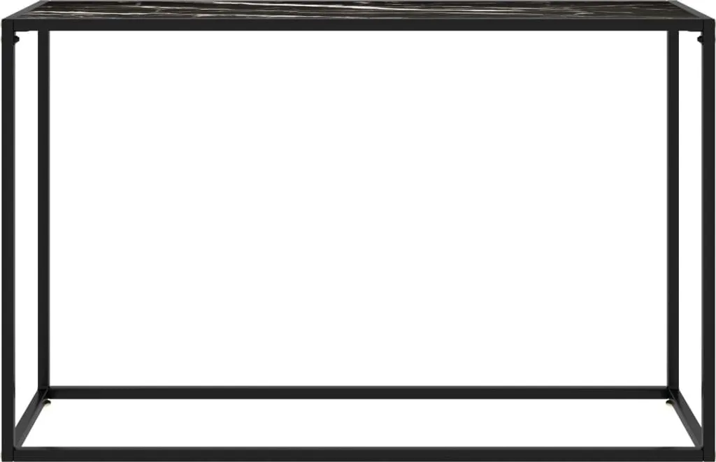 Console noire en verre trempé 120 cm : solution gain de place entrée