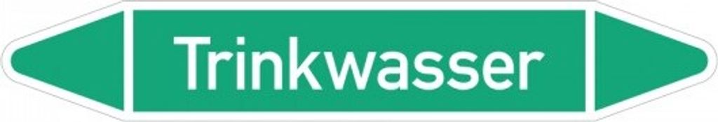 Dreifke Aufkleber I RKZ-Etikett Trinkwasser, DIN 2403, grün/weiß, für Ø 60-9...