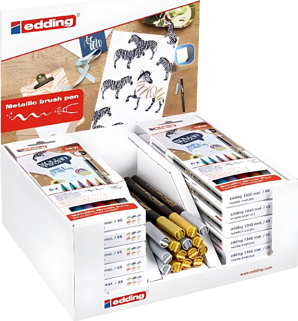Edding Metallic Pinselstift 1340 87er-Display sortiert