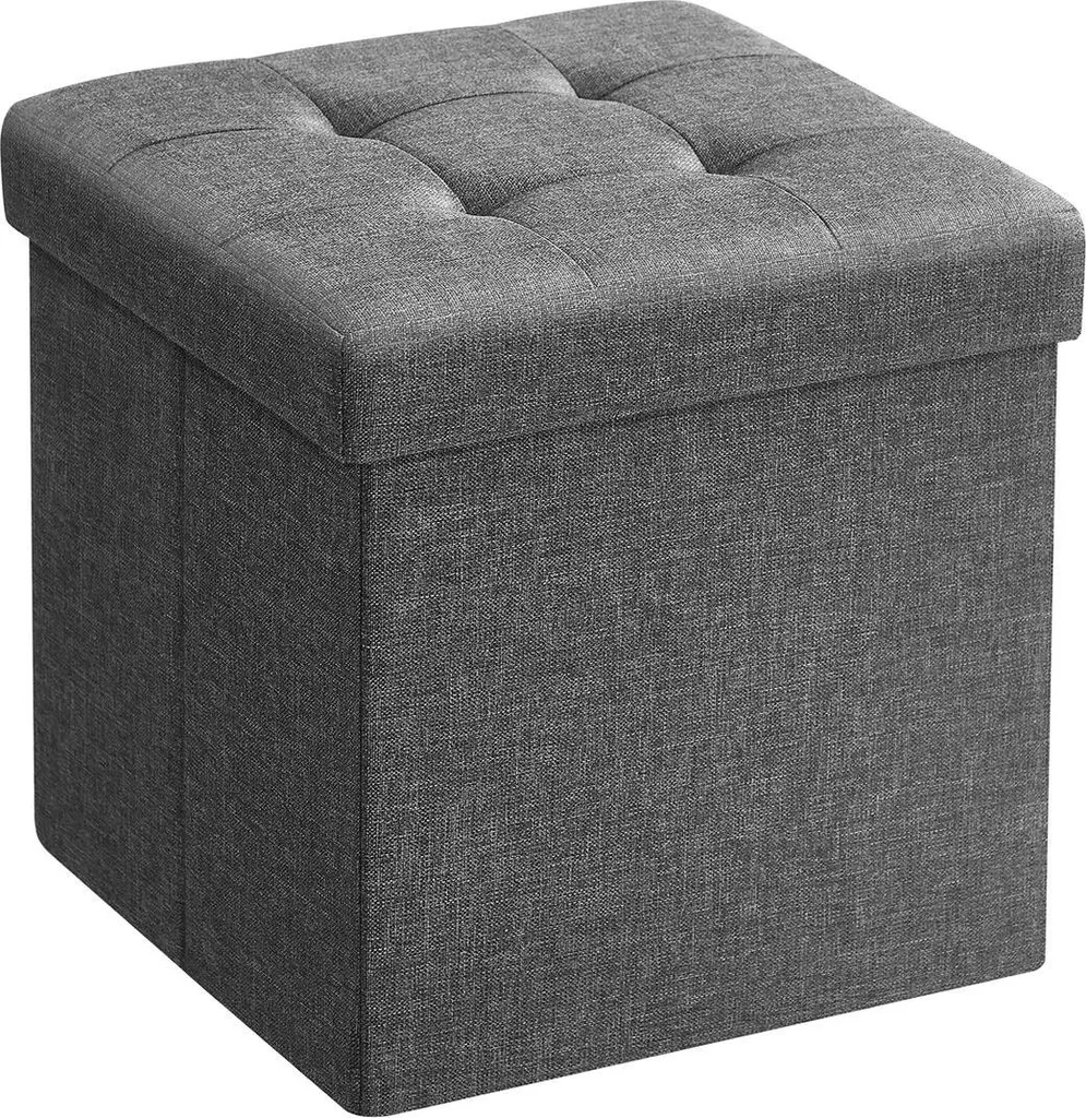 Sgabello Contenitore 30x30x30 cm | Pouf Salvaspazio Imbottito
