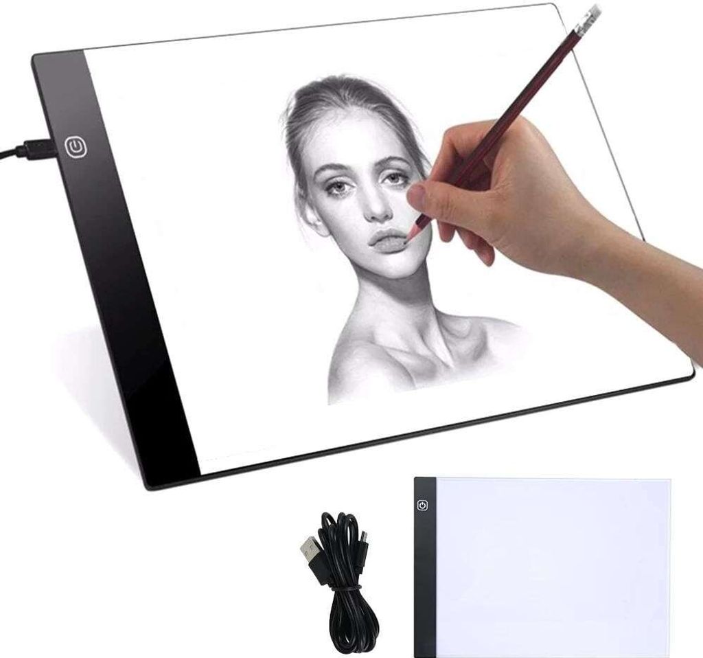 UNIQ A4 LED Leuchttisch Zeichentafel ultraflach mit 2m USB Produktbild 