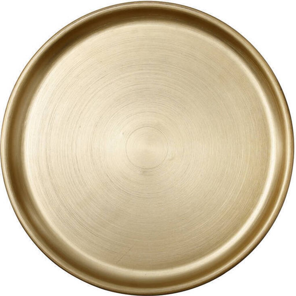 Qiyano Beistelltisch rund klein mit Tablett aus 100% Eisen Metall Ablage Deko Hochglanz Nachttisch Tisch für Wohnzimmer Couch Flur Retro-Look Ø 3...