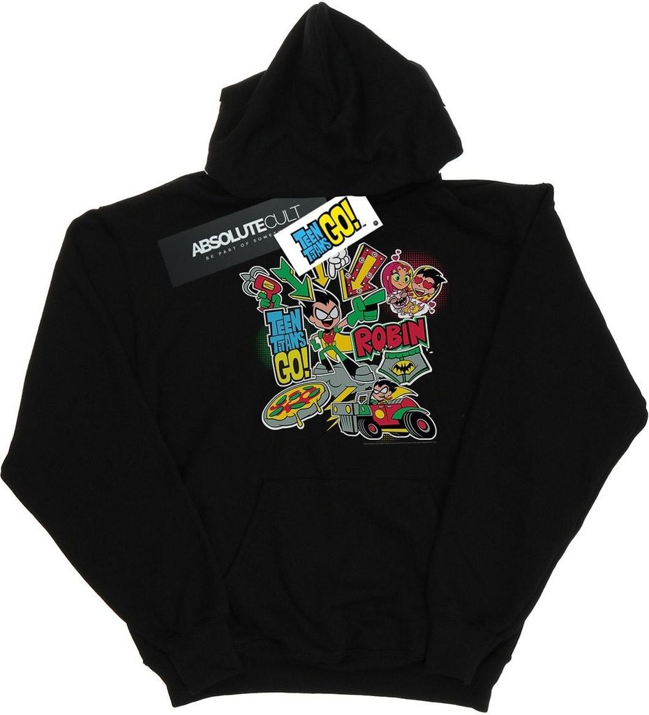DC Comics - "Teen Titans Go" Kapuzenpullover für Herren BI19520 (S) (Schwarz)