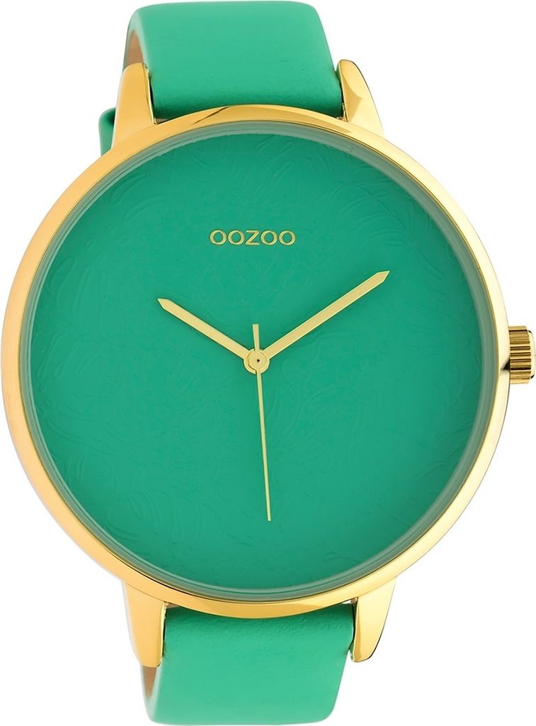 Oozoo Leder Damen Uhr Analog Quarzuhr Armband hellgrün Timepieces D2UOC10573