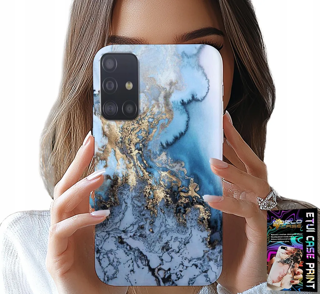 Custodia Rigida Samsung A71 Marmo Vetro - Protezione 9H Premium