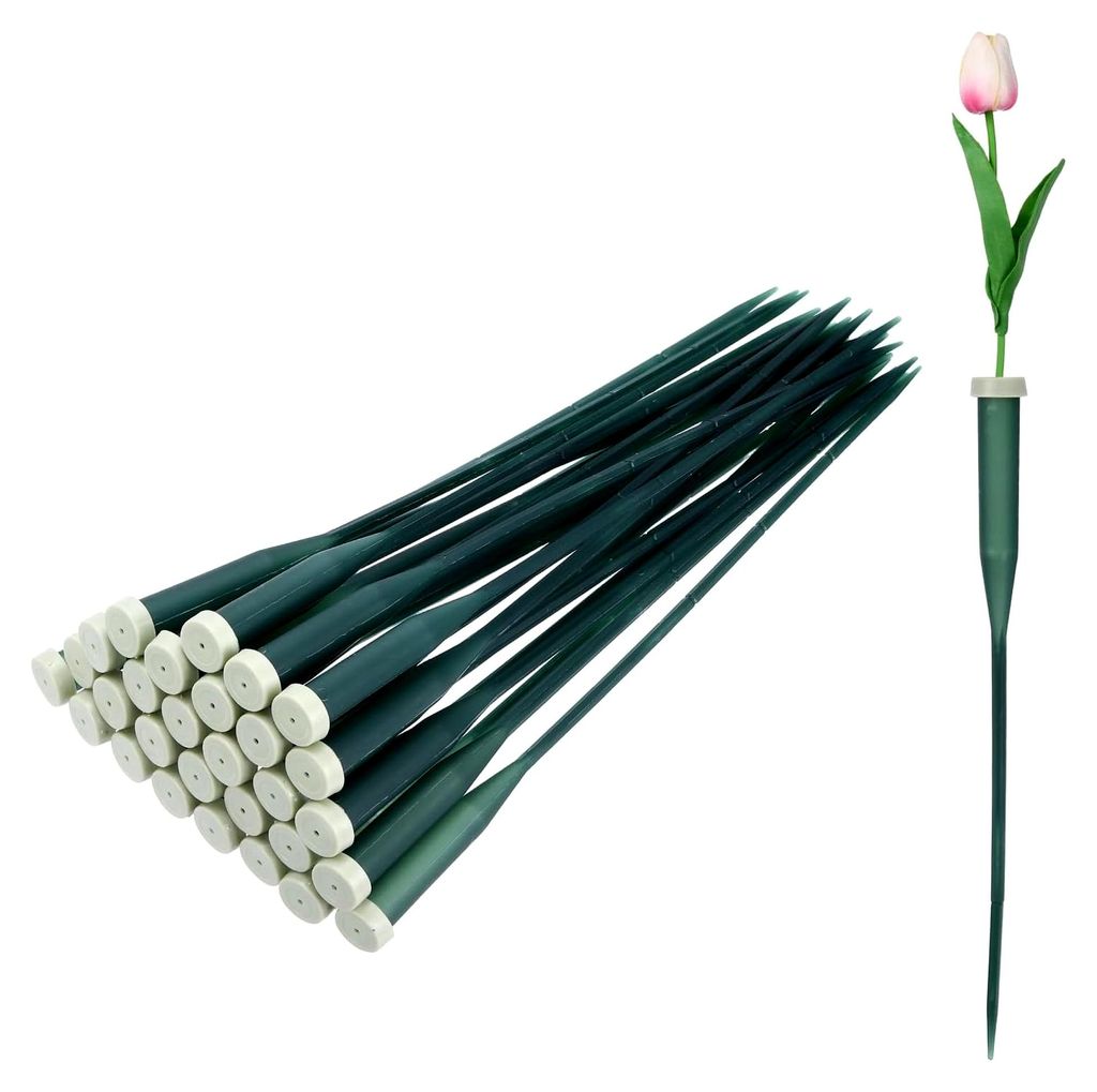Blumen-Wasserröhren, 30,5 cm, für Blumenarrangements, Dunkelgrün/Hellgrün