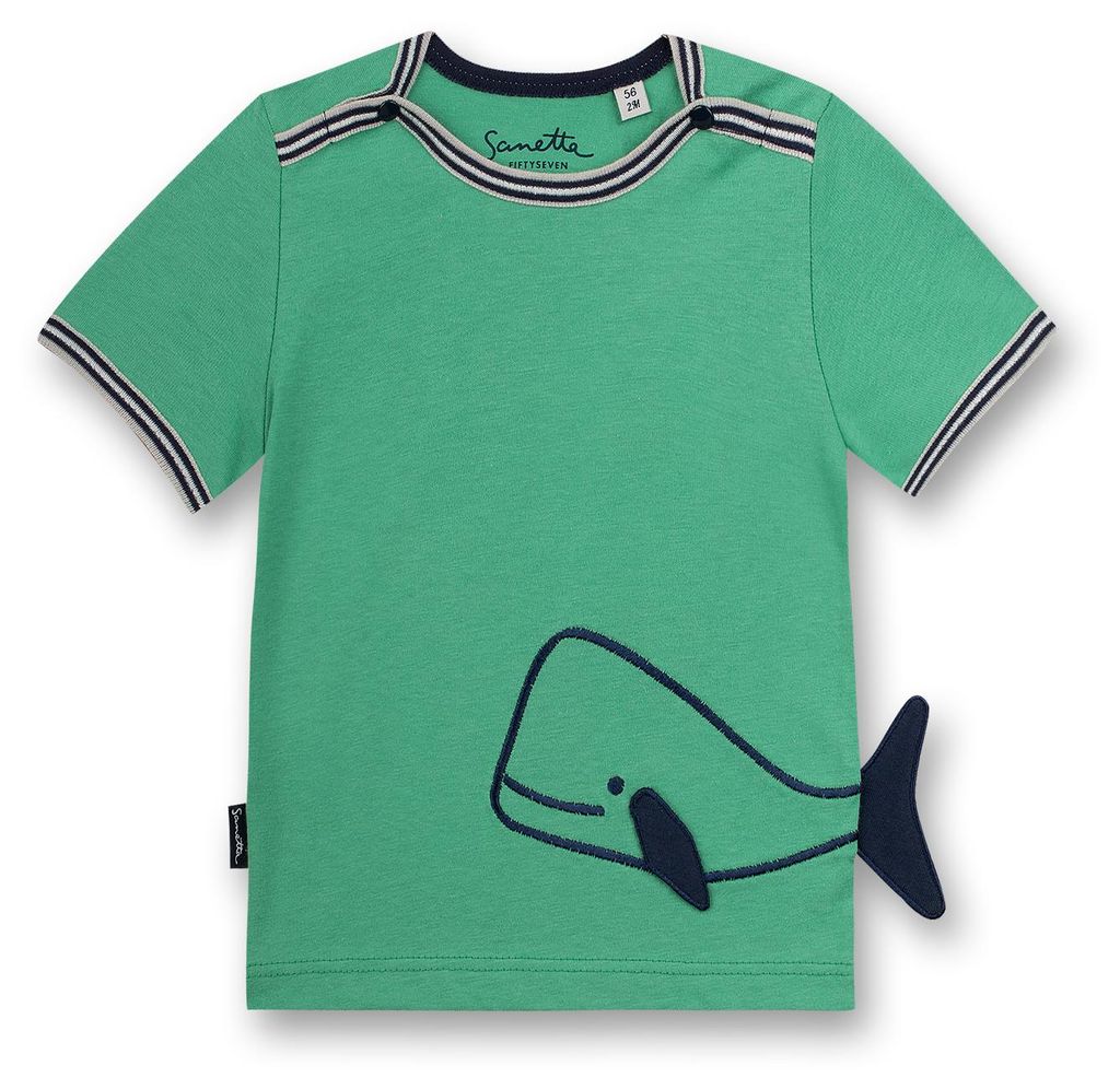 Sanetta Fiftyseven Jungen T-Shirt grün Wal 68