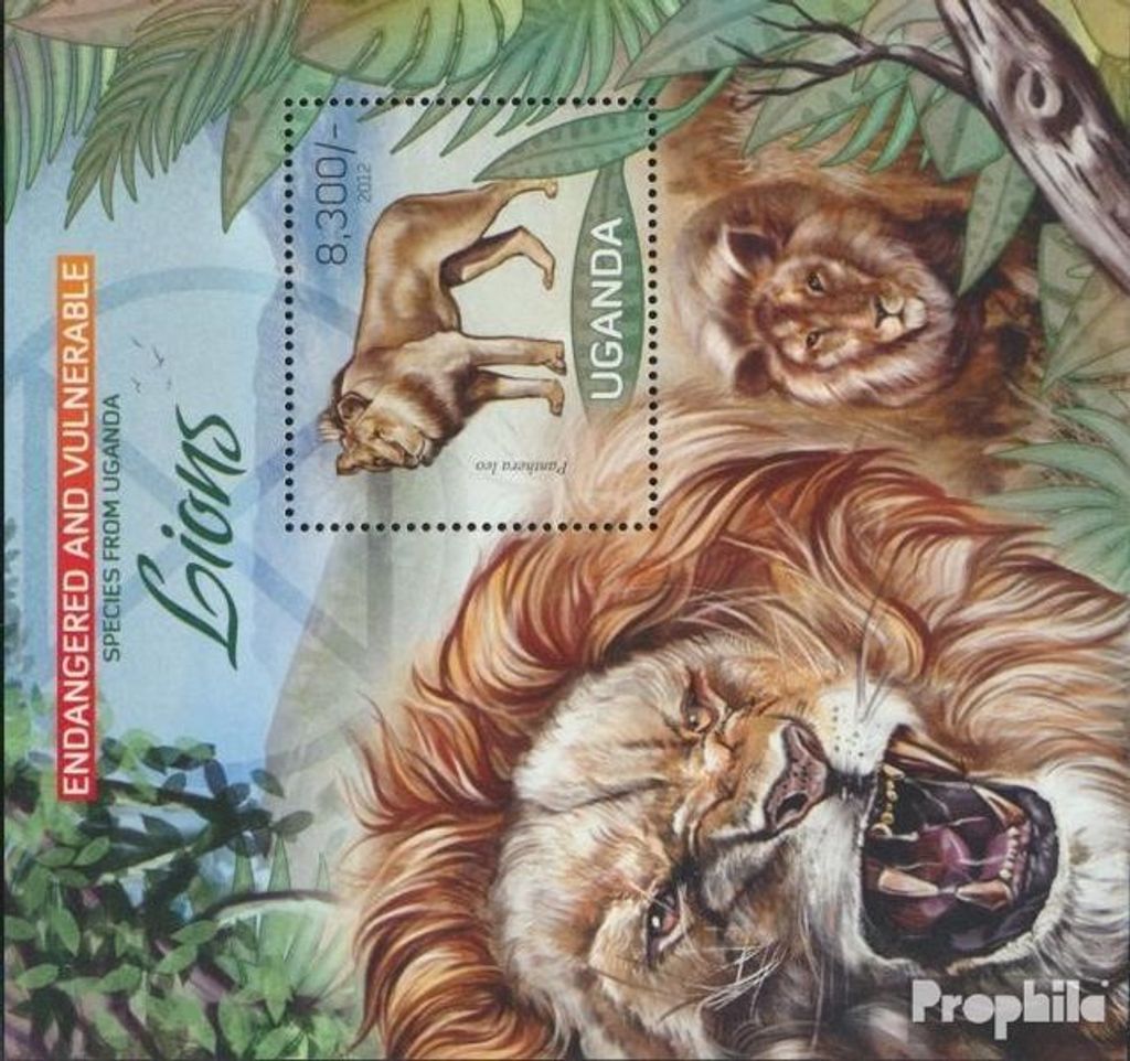 Briefmarken Uganda 2012 Mi Block408 (kompl.Ausg.) postfrisch Fauna