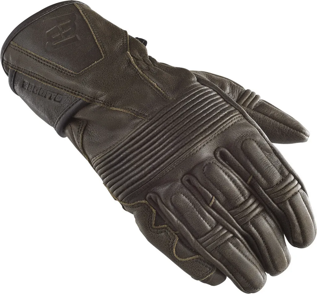Gants moto Bogotto Classic marron foncé taille S en cuir de qualité