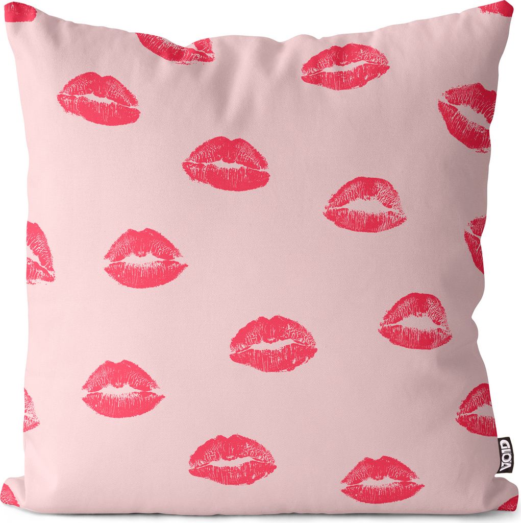 VOID Sexy Lippen Pink Kissenbezug Kissenhülle Sofakissen Kissen Deko Outdoor-Kissen Dekokissen