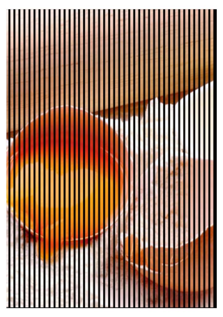 Akustikpaneele mit Digitaldruck Backen01 19 x 1693 x 2400 mm Ei Nudelholz Mehl MDF PET-Fasern Wandpaneele Beige Weiß Orange 3 Einzelplatten