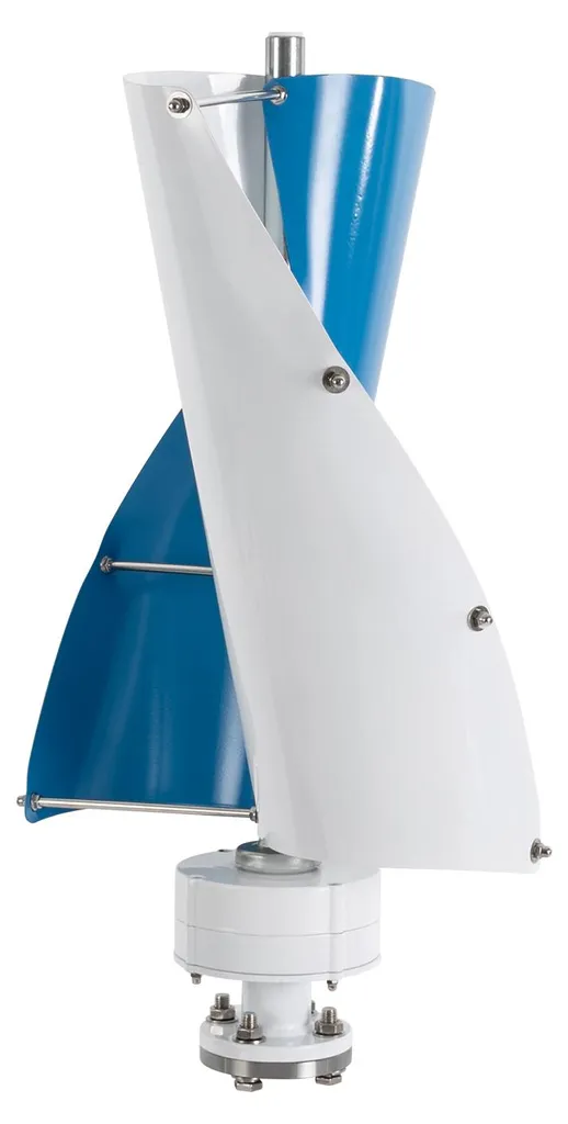Éolienne 12V pour site isolé et camping-car - Modèle vertical bleu