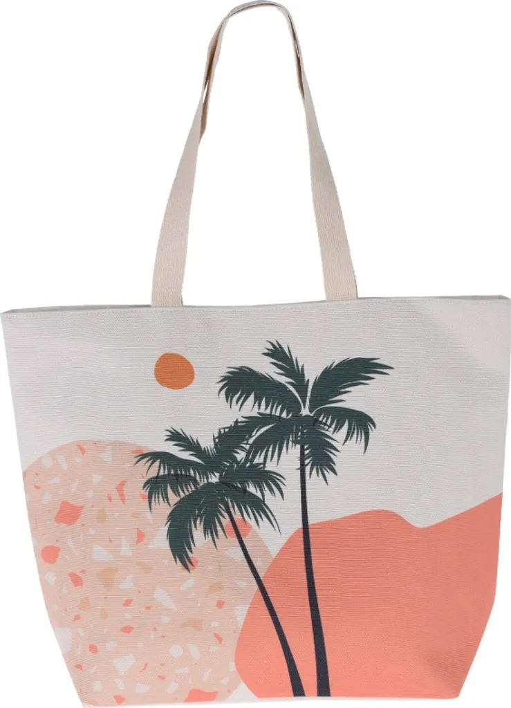 Borsa da Spiaggia Excellent Houseware Palme Multicolore 35x15x38 cm