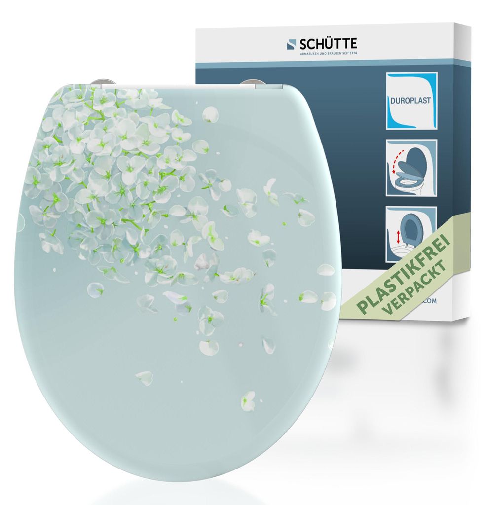 SCHÜTTE WC Sitz FLOWER IN THE WIND, Duroplast Toilettensitz Produktbild 