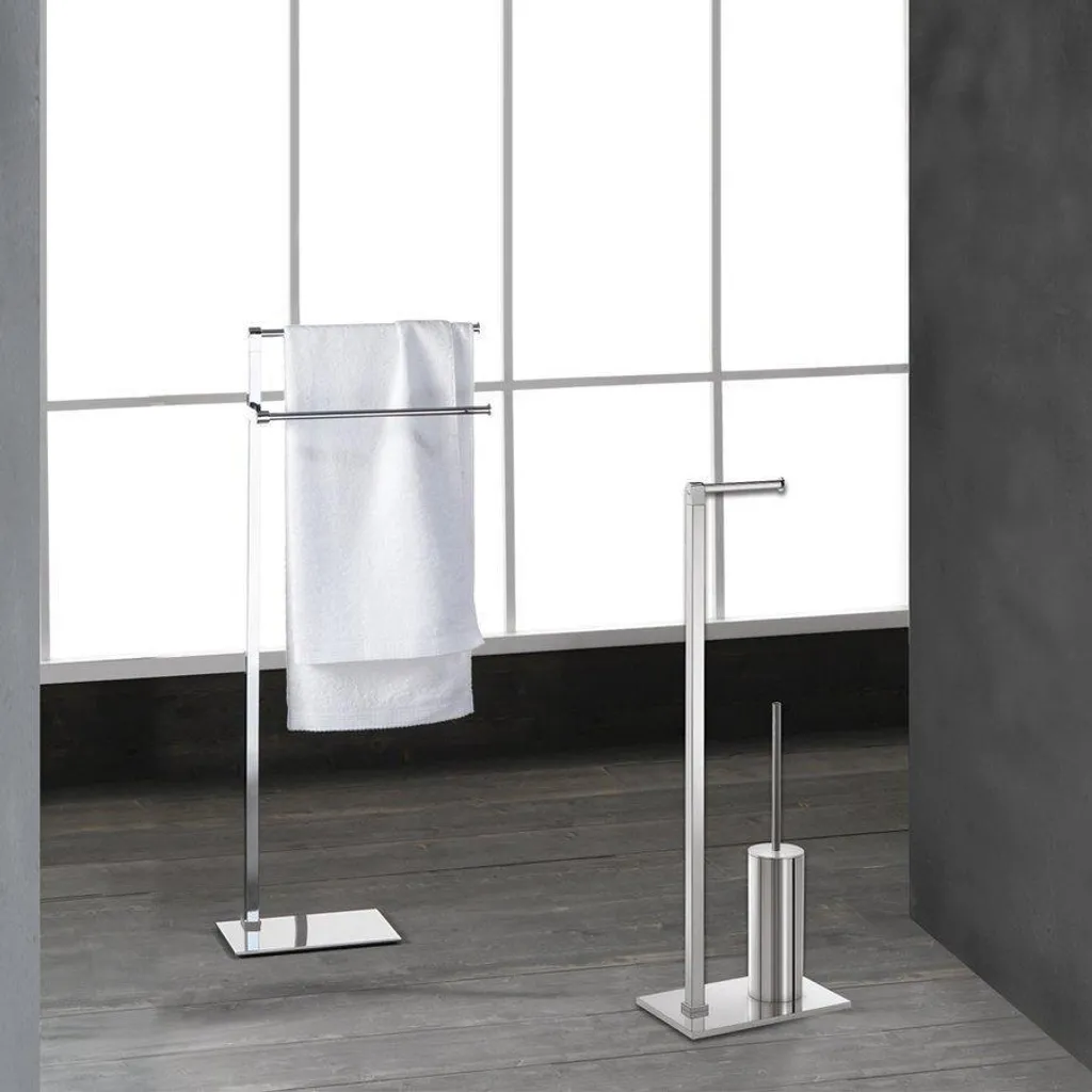 Sapho Gedy Accessori per il bagno - Supporto con porta carta igienica e scopino, cromo 783213 - 3