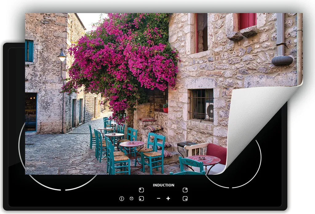 Tappetino Induzione 90x52 DarHaus: Protezione Roll-up Design Urban City