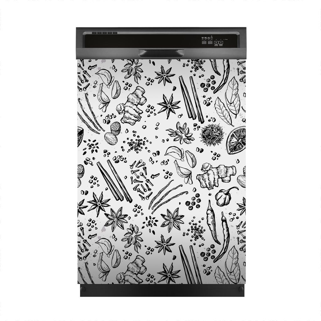 Magnete Dekorative 60x80 cm Küche Magnetmatte Spülmaschine - Kräuter Gemüse