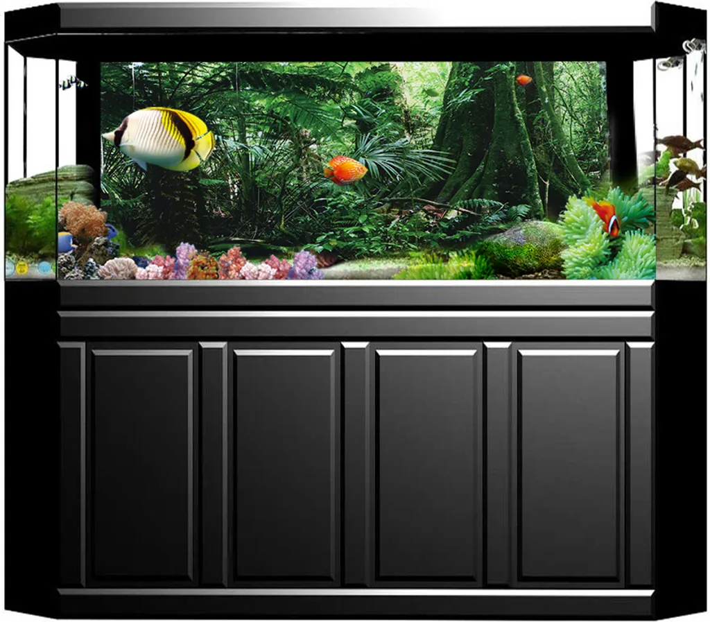 Poster Foresta Pluviale 122x46 cm per Terrario e Acquario in PVC Adesivo - 2