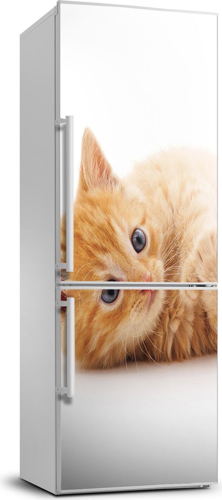 Tulup Kühlschrankdekoration - 70x190 cm - Aufkleber auf dem Kühlschrank - Kleine rote Katze