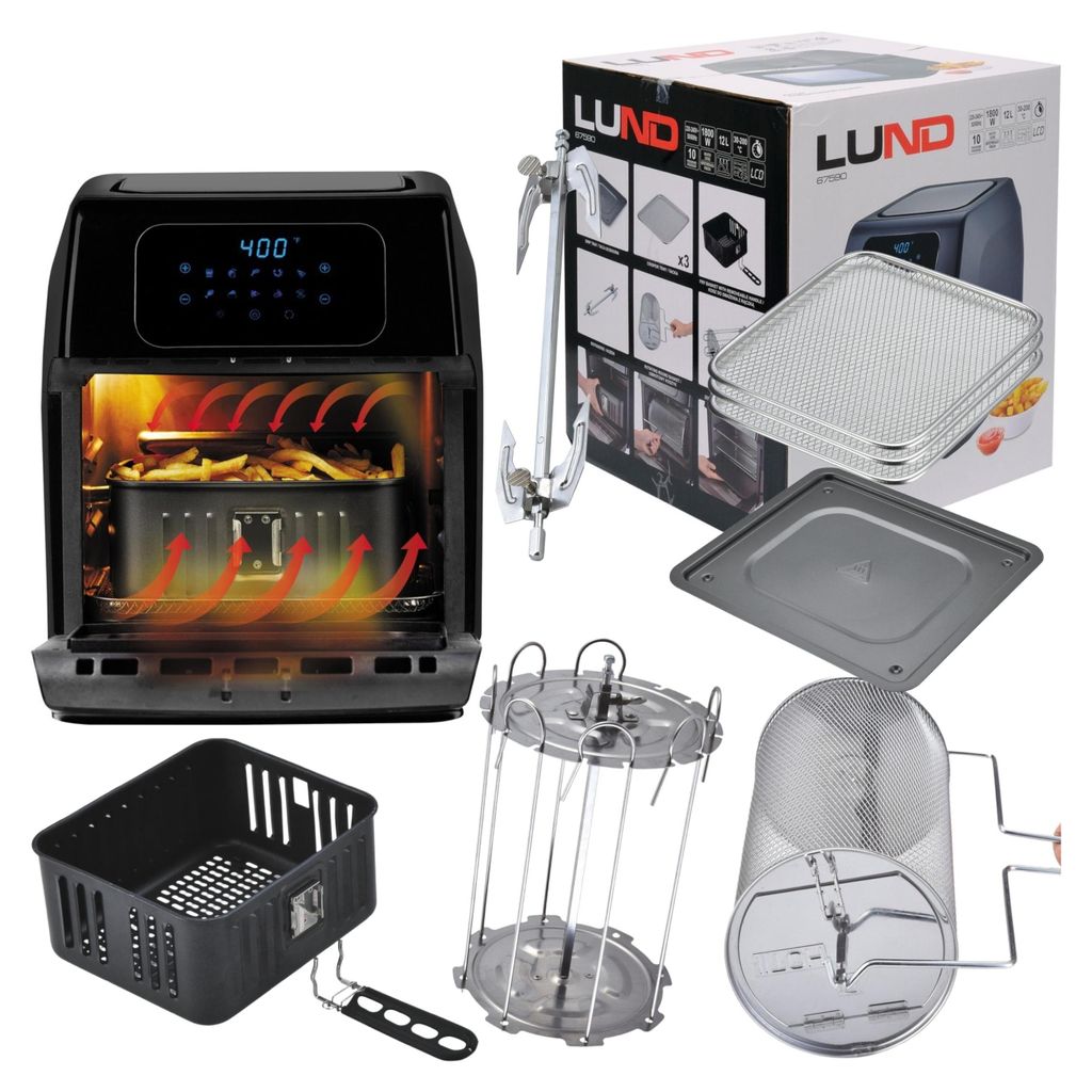 Fettfreie Fritteuse, Ofen 12L 1800W - W-67590 Produktbild 