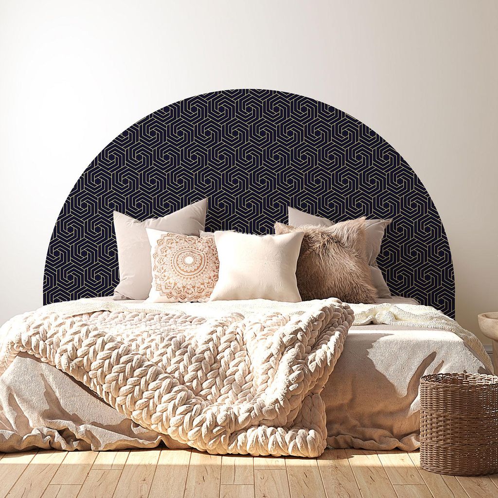 Kopfteil-Aufkleber – Design – MAT-Klebefolie – L 100 x H 130 cm – Für Betten (70 bis 90 cm)