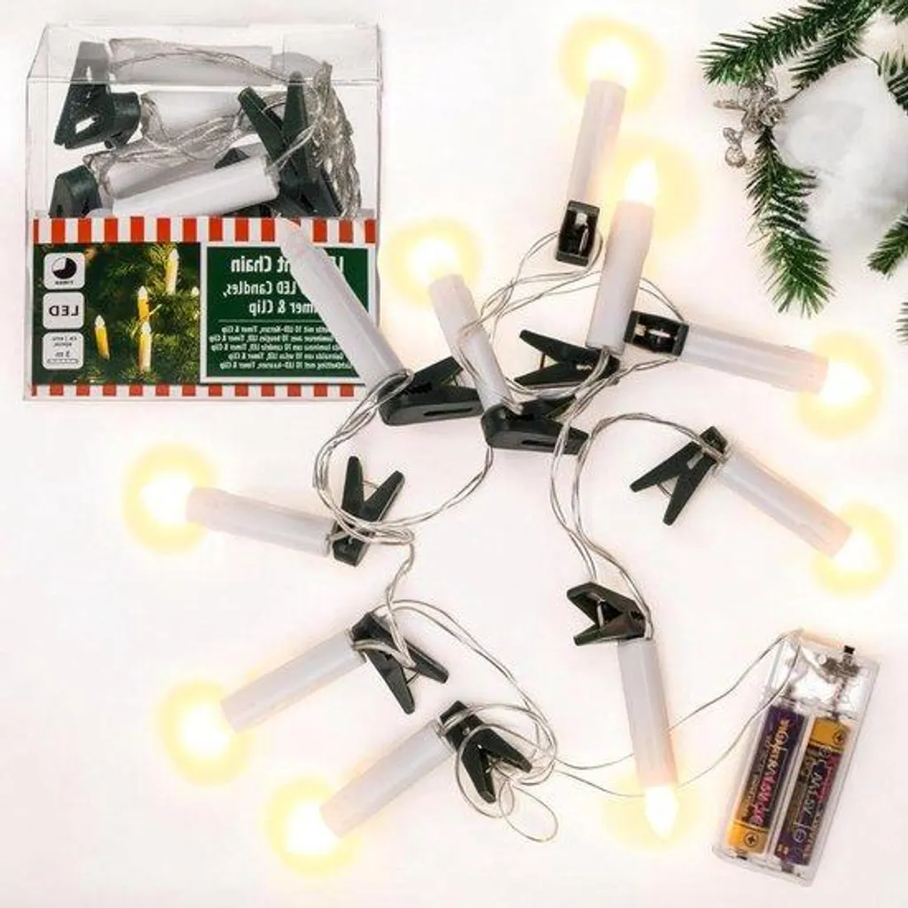 Décorez sans percer : guirlande LED 3m avec pinces et timer intégré