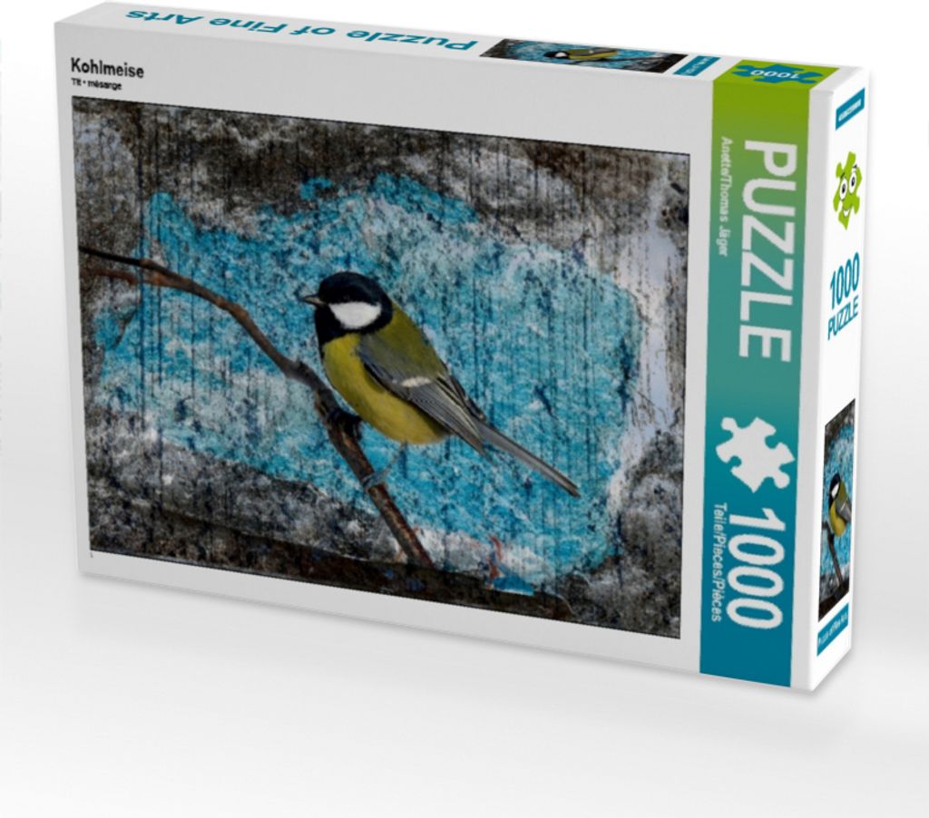 Calvendo Kohlmeise 1000 Teile Puzzle quer 640x480mm, Jäger Anette/Thomas; 7284067